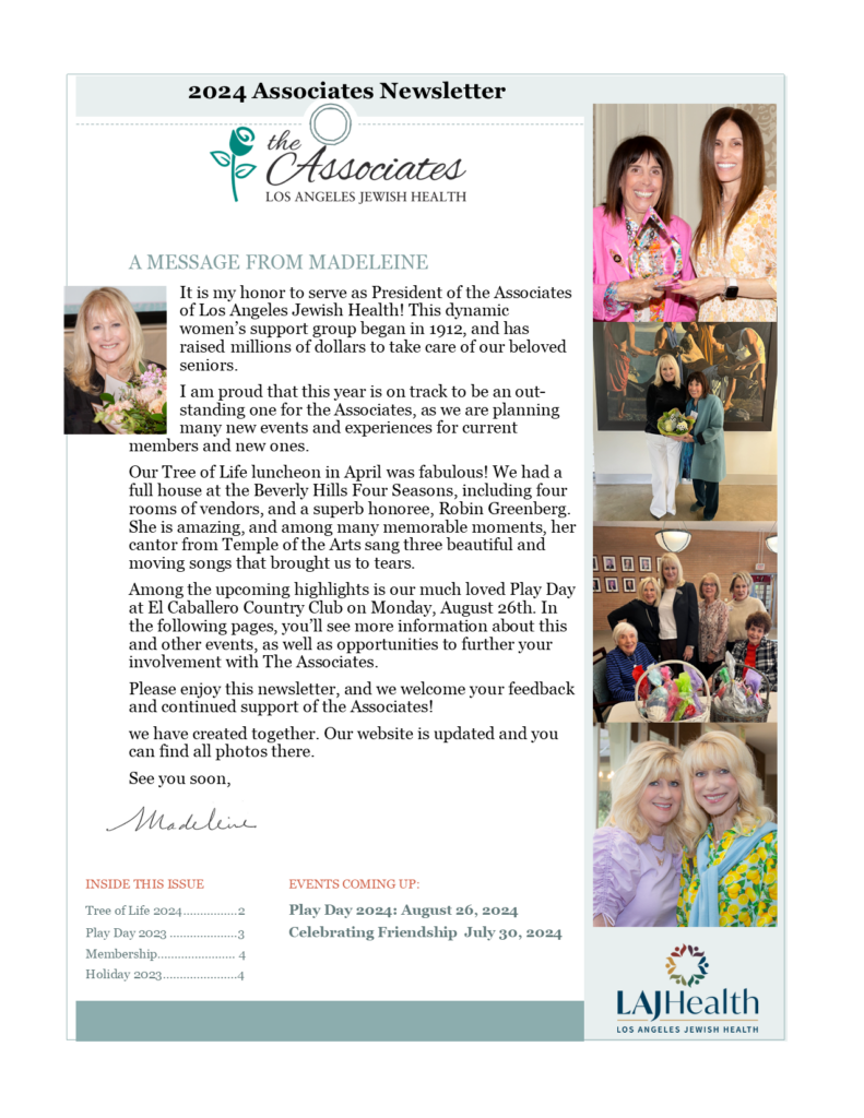 Associates Newsletter Summer 2024